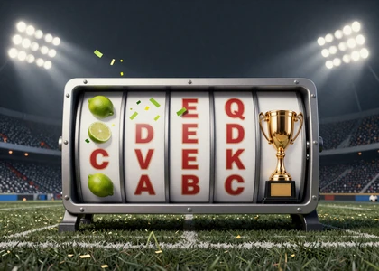 Stadion-Jackpot-Slot mit Lime-Konfetti und goldener Troph&auml;e aus der Goalzz-Kategorie